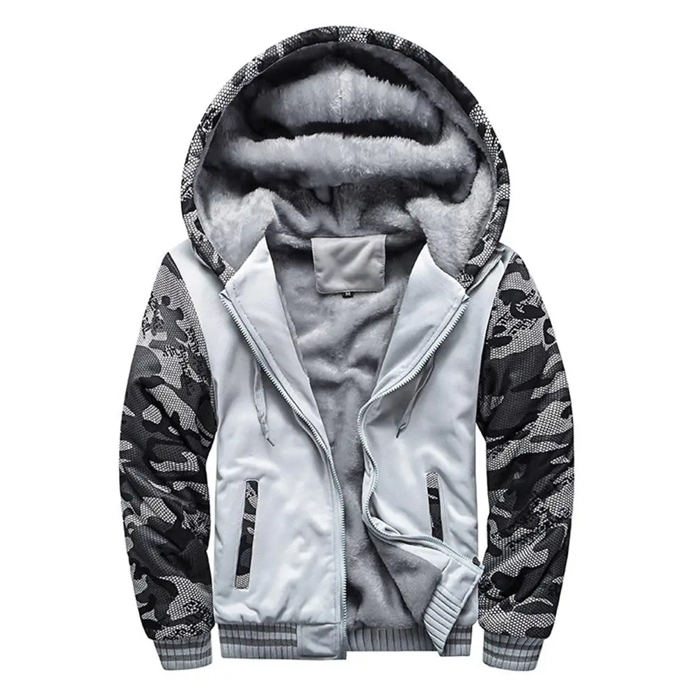 Men's Camo Fleece Winter Jacket