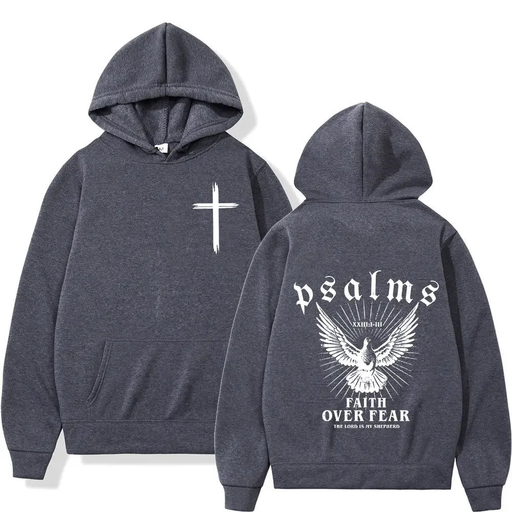 Christian 'Faith Over Fear' Bible Verse Hoodies