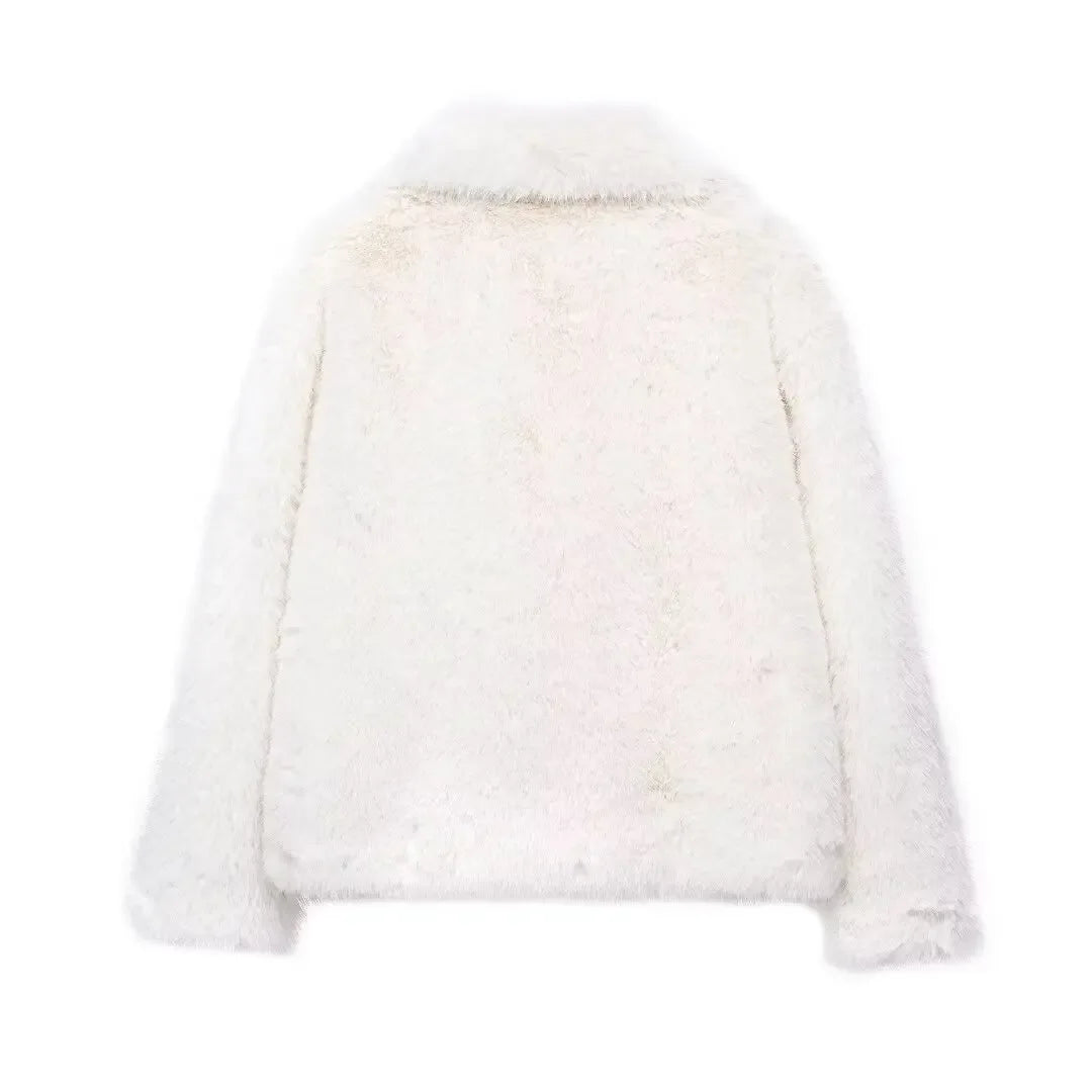 Women's 2024 Plush Faux Fur Coat