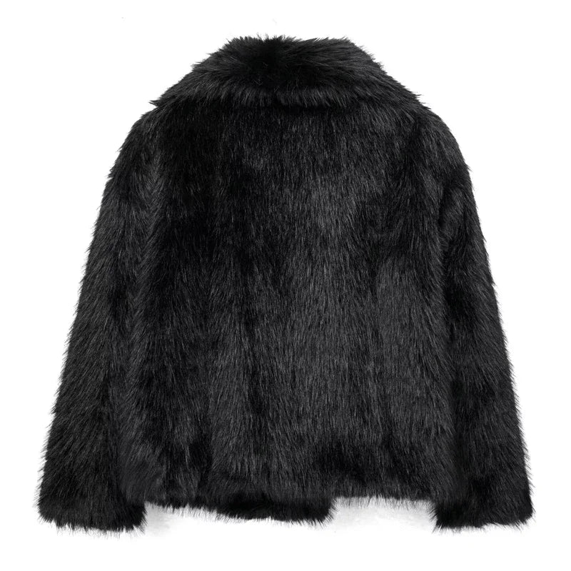 Women's 2024 Plush Faux Fur Coat