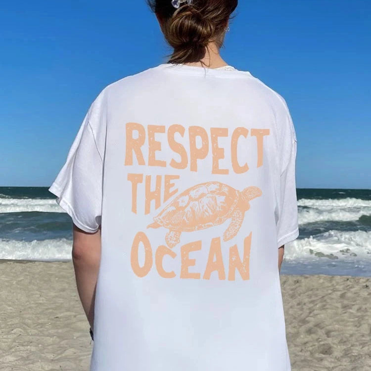 "Respect The Ocean" Turtle Tee