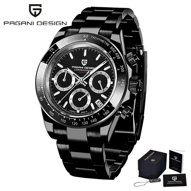 Premium ‘Genuine’ Pagani Design V2 'Relogio Masculino' Retro Sapphire Watch