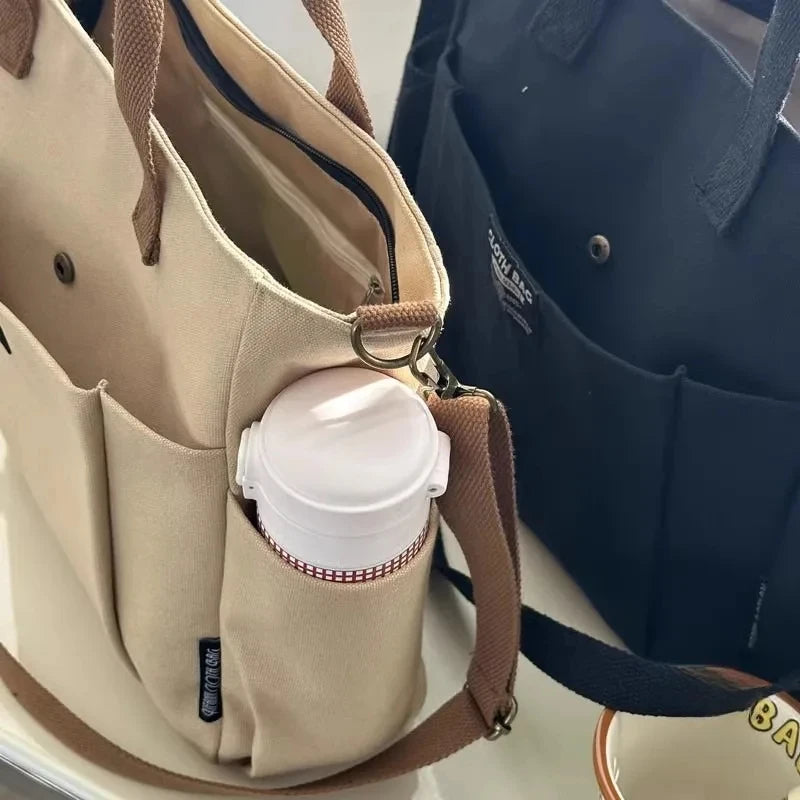 Urban Minimalist Canvas Commuter Tote