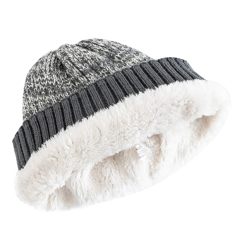 Two-Tone Fleece-Lined Beanie
