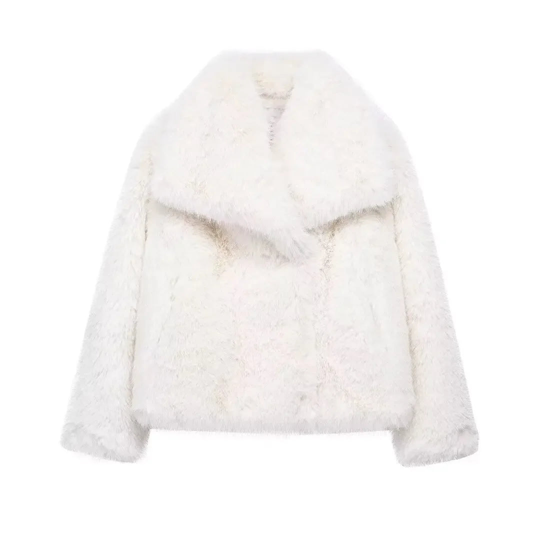 Women's 2024 Plush Faux Fur Coat