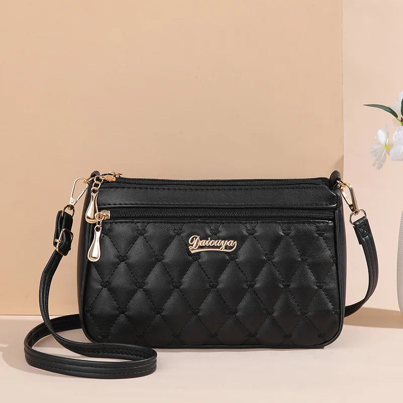 'Sac a Main' Ladies Embroidered Leather Messenger Handbag