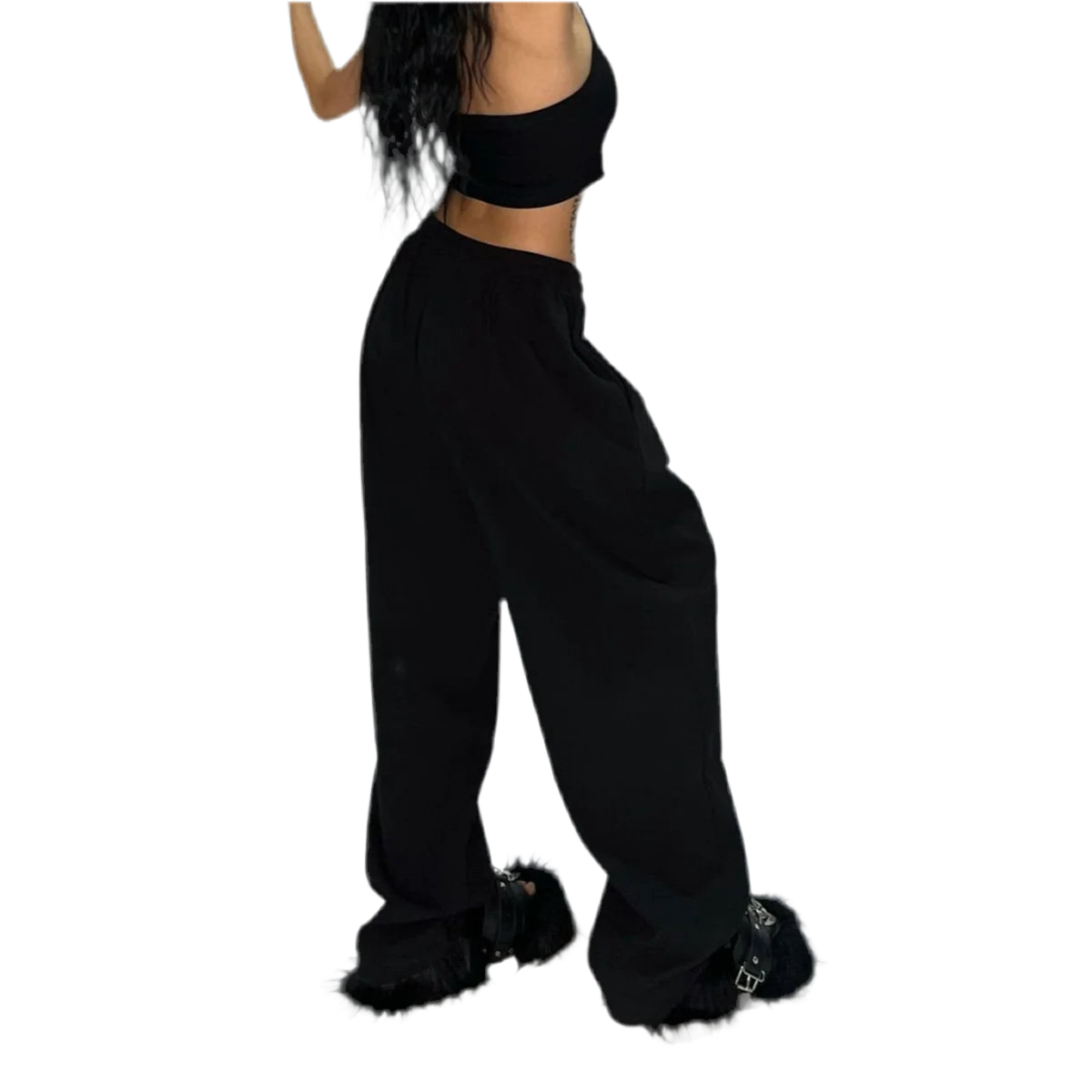 Women's Y2K Lace-Up Baggy Sweatpants