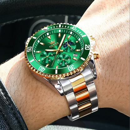 Premium Moonphase Chronograph Stainless Watch