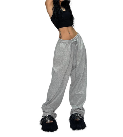Women's Y2K Lace-Up Baggy Sweatpants