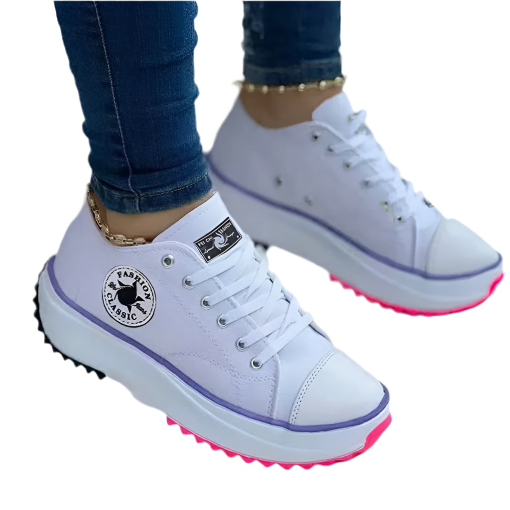 Women's 2025 Patterned Canvas Sneakers