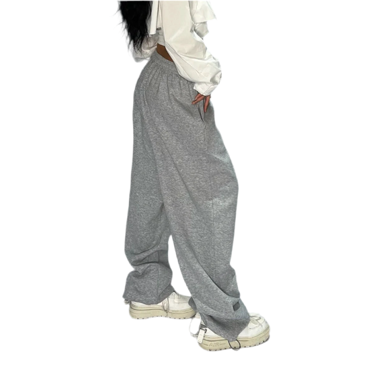 Women's Y2K Lace-Up Baggy Sweatpants