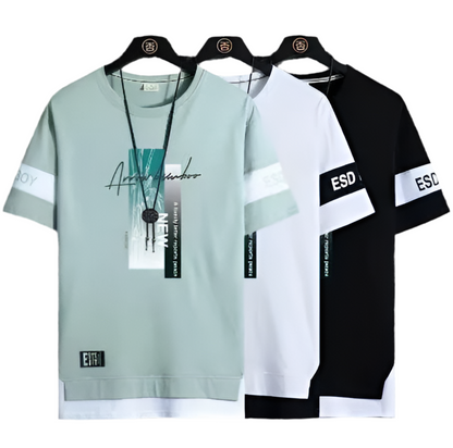 Versatile Colour-Block Summer T-Shirt