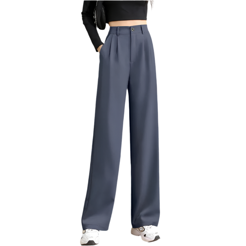 Women's High-Waist Wide-Leg Suit Pants