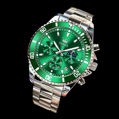 Premium Moonphase Chronograph Stainless Watch