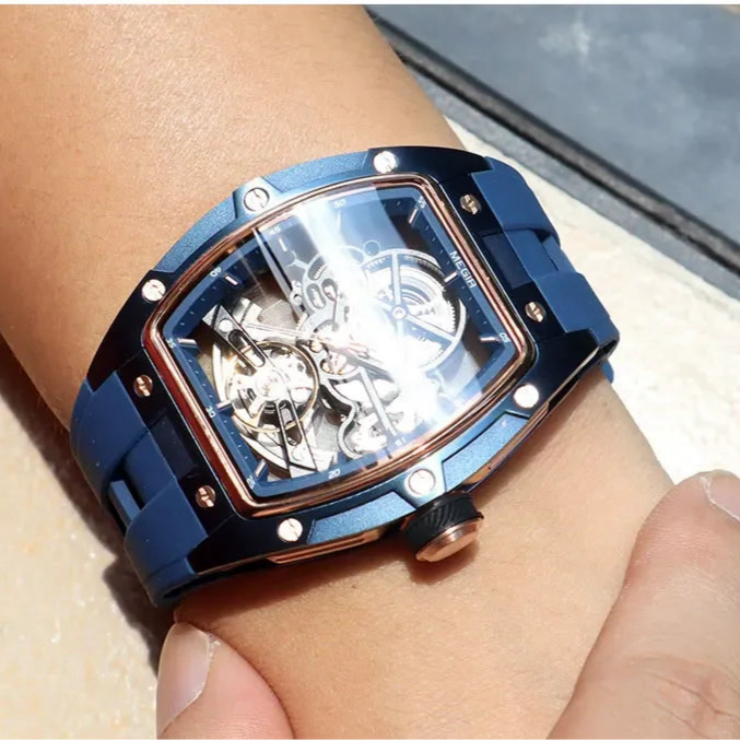 Automatic/Mechanical Skeleton Dial Sports Watch