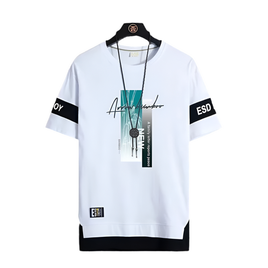 Versatile Colour-Block Summer T-Shirt
