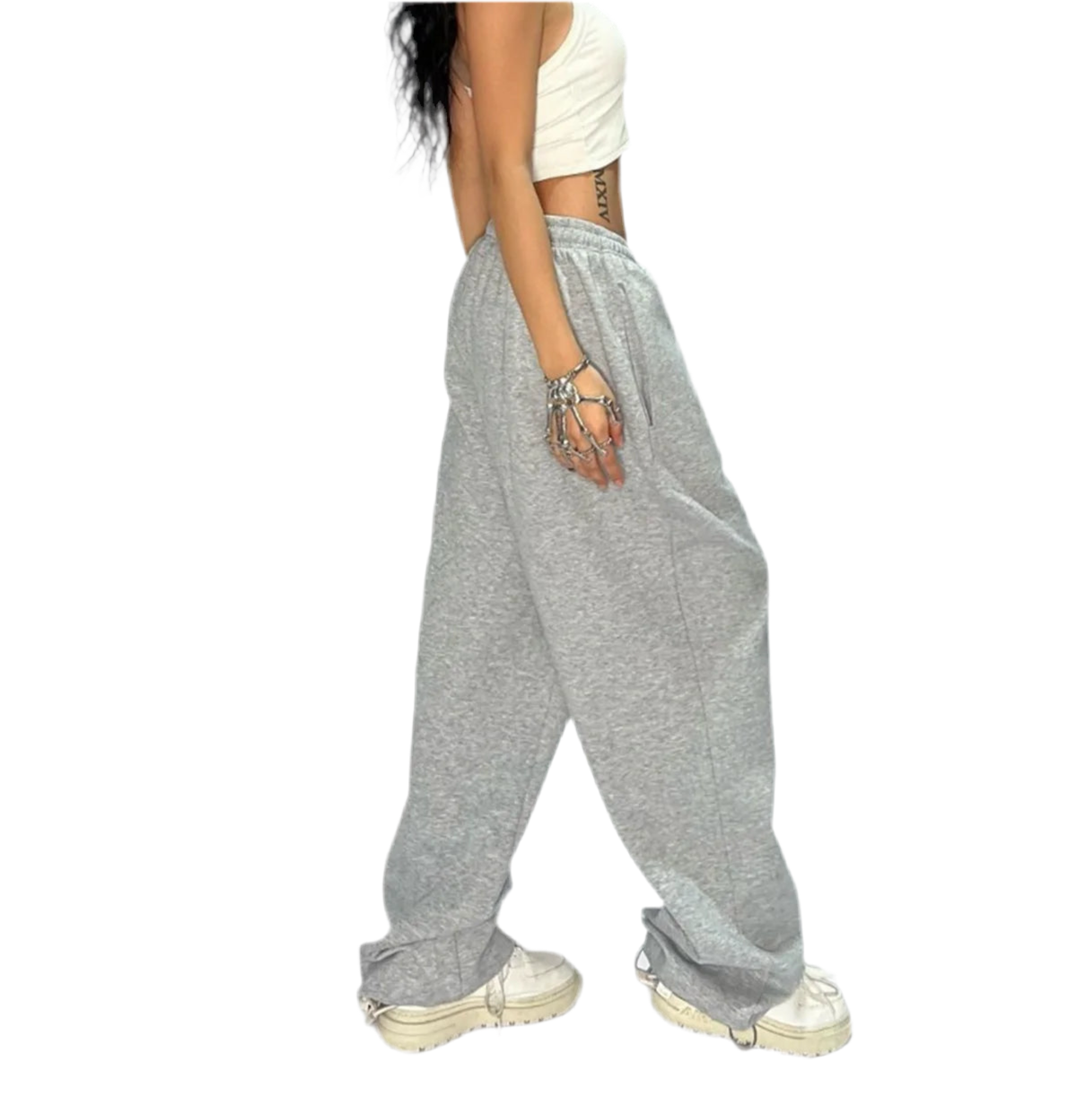 Women's Y2K Lace-Up Baggy Sweatpants