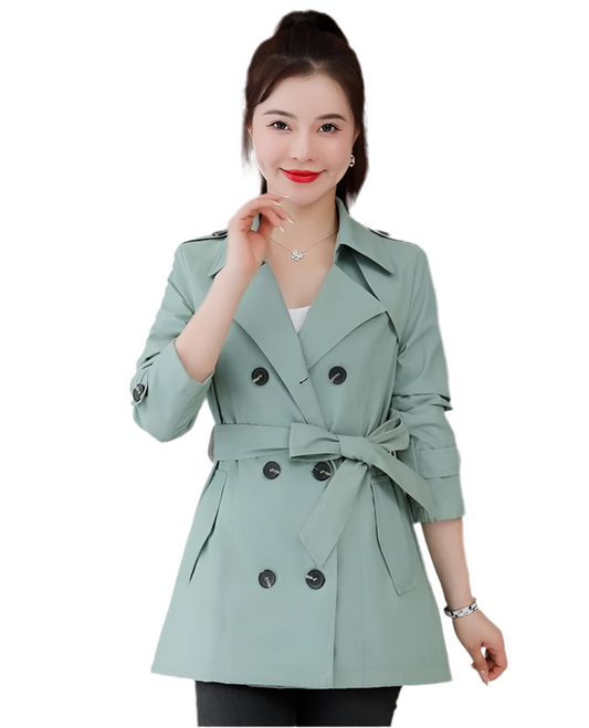 Women's 2024 Belted Spring Windbreaker