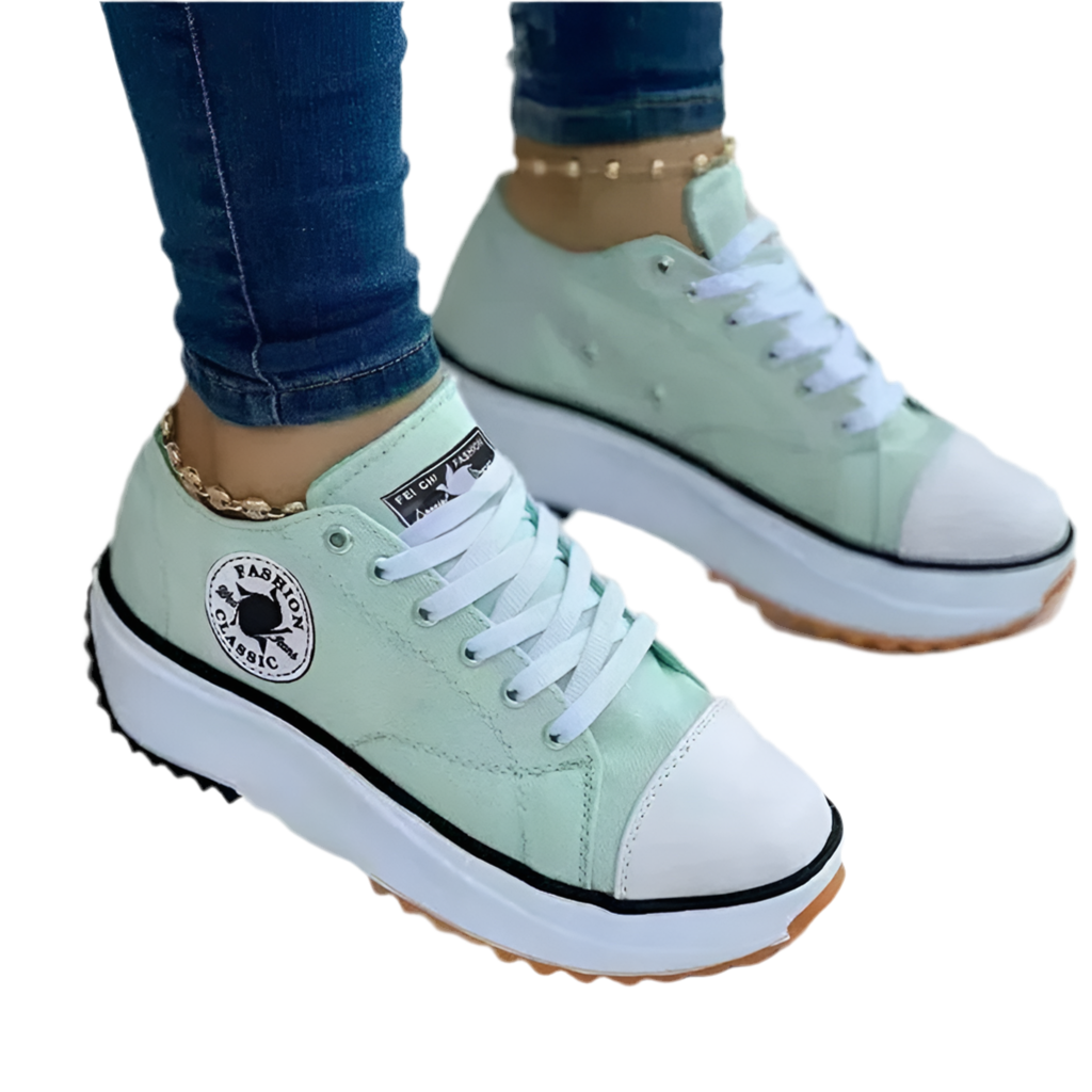 Women's 2025 Patterned Canvas Sneakers