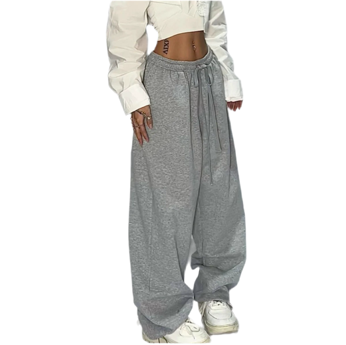 Women's Y2K Lace-Up Baggy Sweatpants