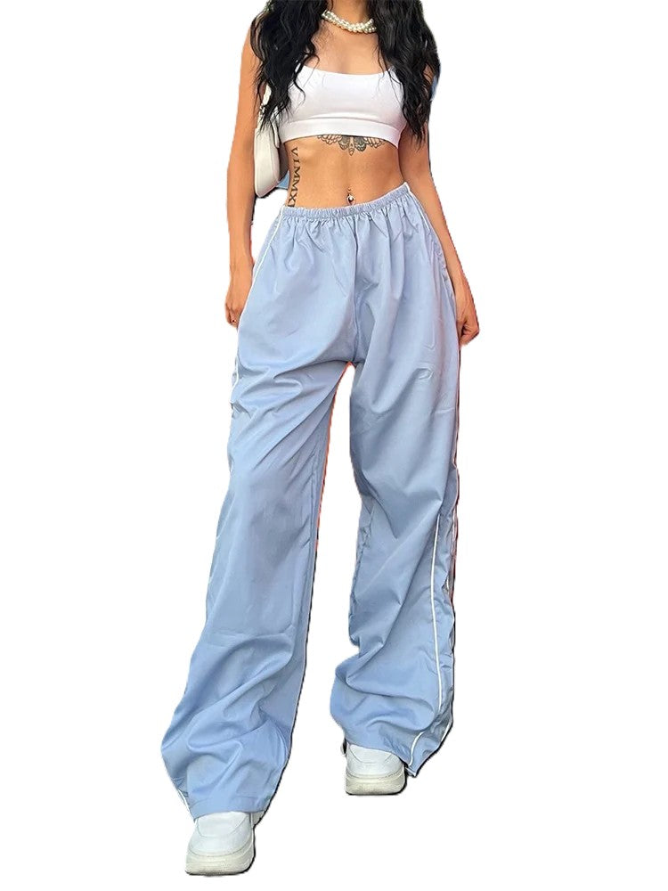 Y2K Drawstring Cargo Parachute Pants