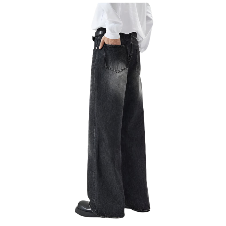 Men’s Vintage Denim Distressed Baggy Jeans