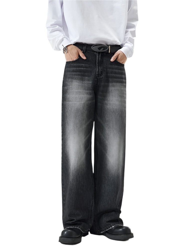 Men’s Vintage Denim Distressed Baggy Jeans