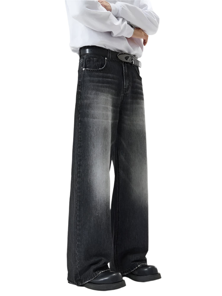 Men’s Vintage Denim Distressed Baggy Jeans