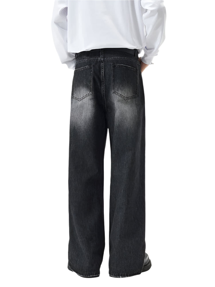 Men’s Vintage Denim Distressed Baggy Jeans