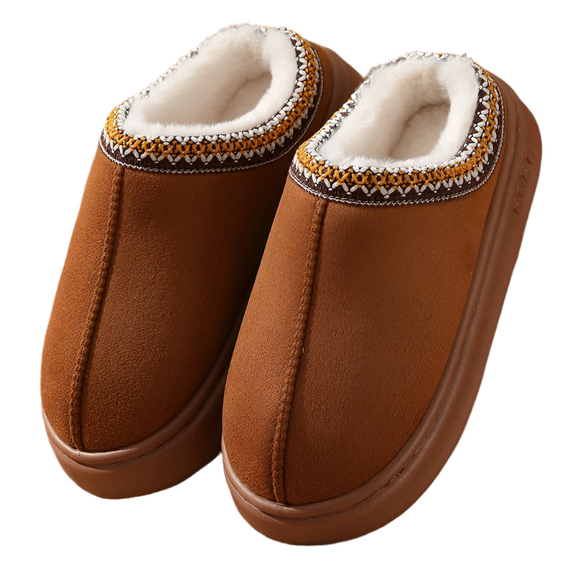 Fluffy Winter Platform Slippers