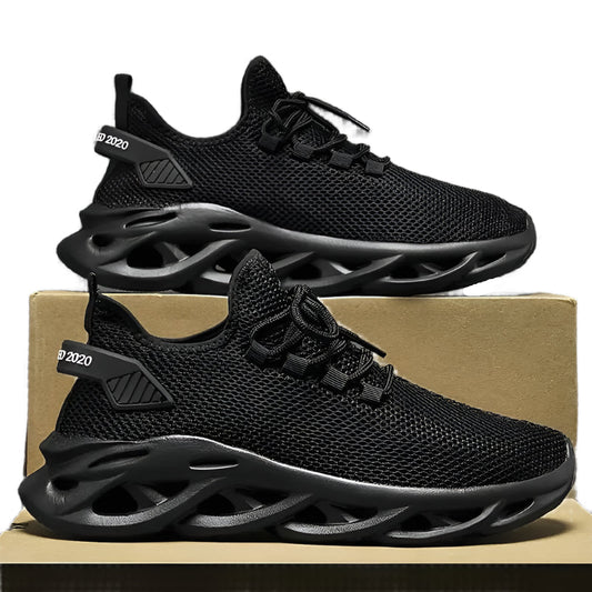 Black Casual Sports Running Sneakers Showcase