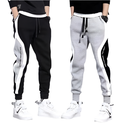 Men's Black Streetwear Joggers