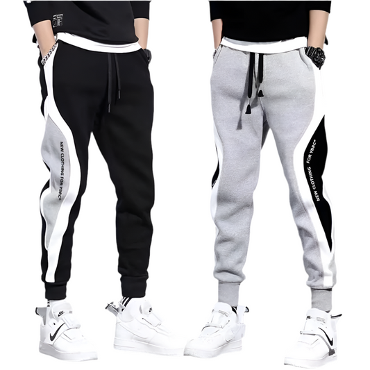 Men's Black Streetwear Joggers