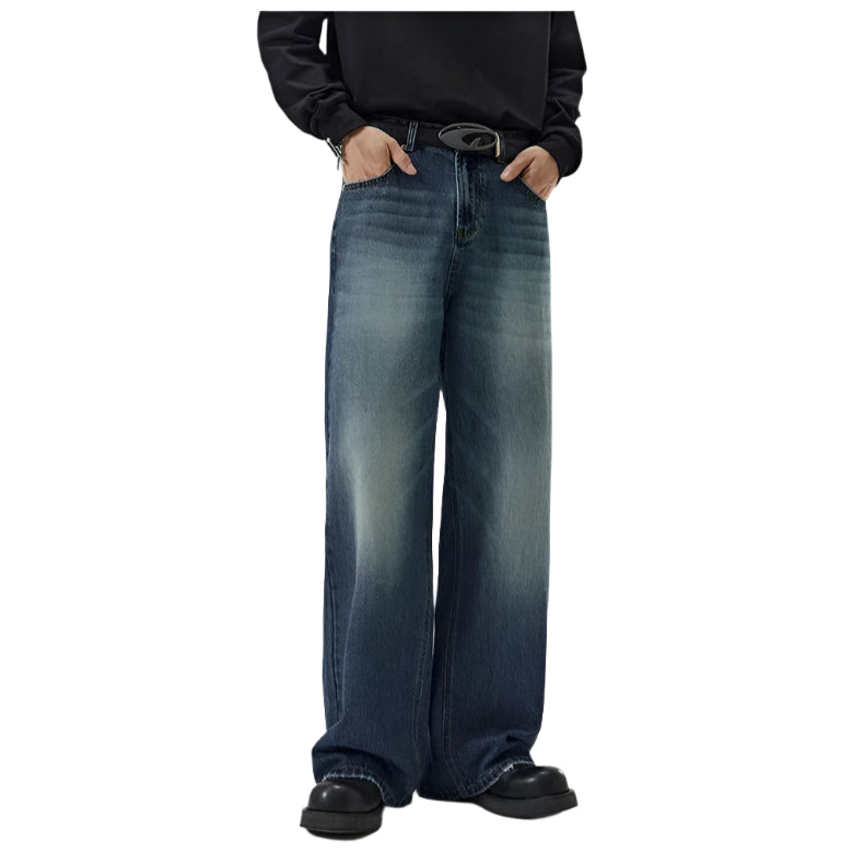 Men’s Vintage Denim Distressed Baggy Jeans