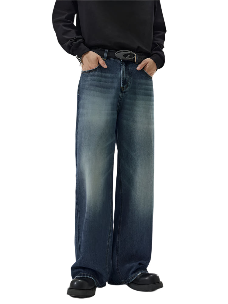 Men’s Vintage Denim Distressed Baggy Jeans