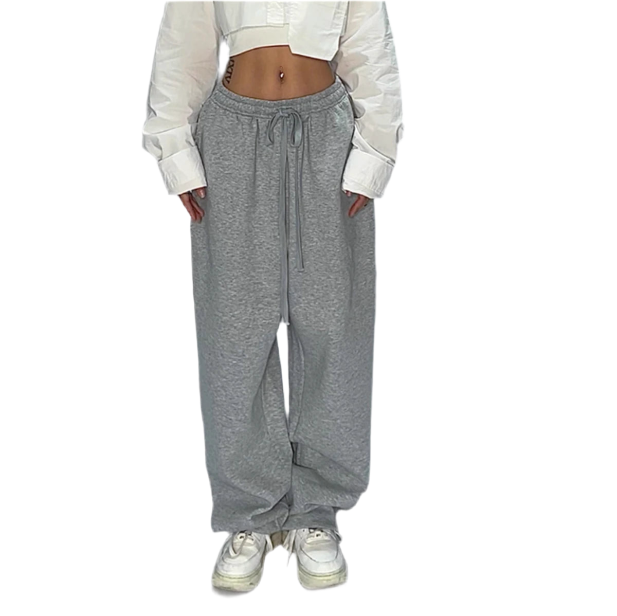 Women's Y2K Lace-Up Baggy Sweatpants