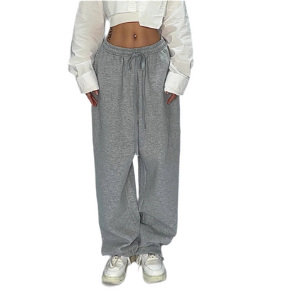 Women's Y2K Lace-Up Baggy Sweatpants