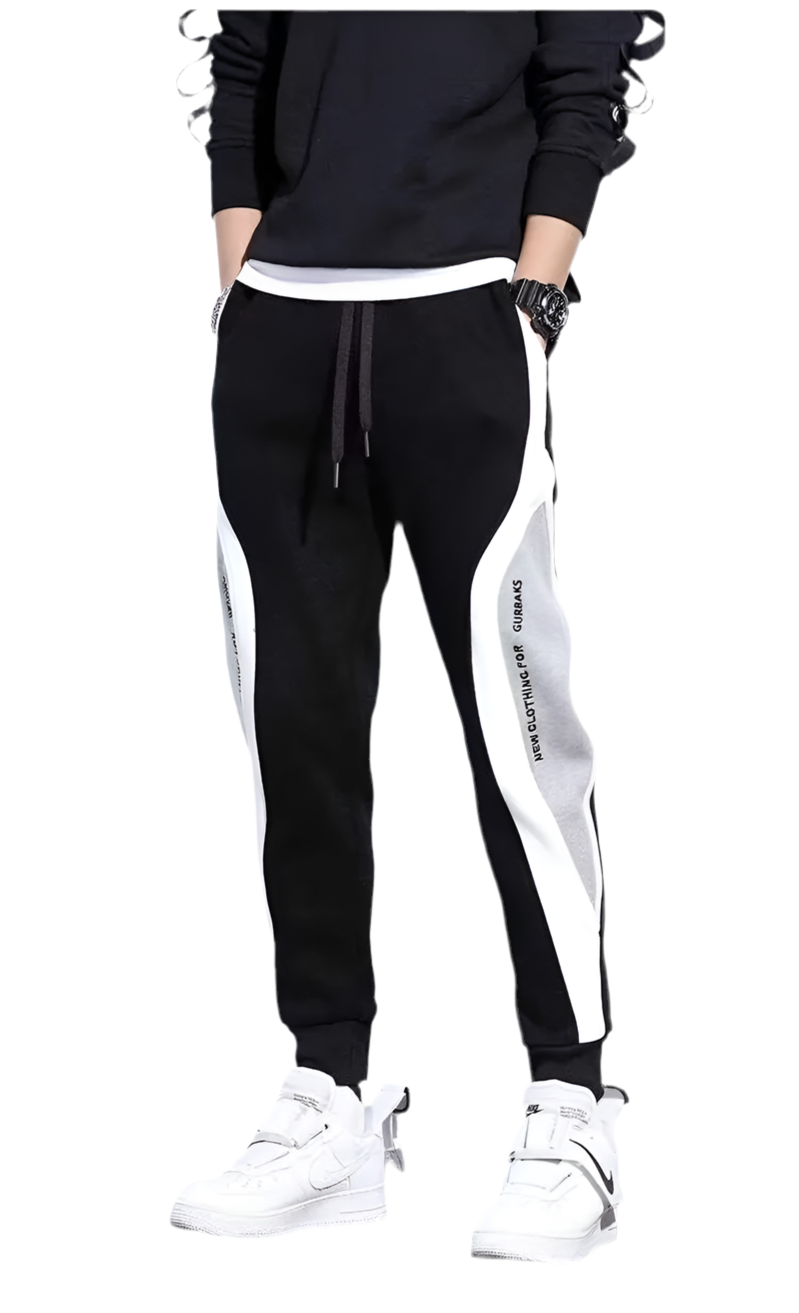 Men's Black Streetwear Joggers