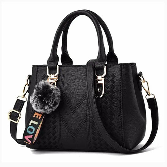 'Sac a Main' Ladies Embroidered Leather Messenger Handbag