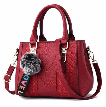 'Sac a Main' Ladies Embroidered Leather Messenger Handbag