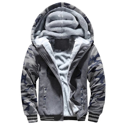 Men's Camo Fleece Winter Jacket