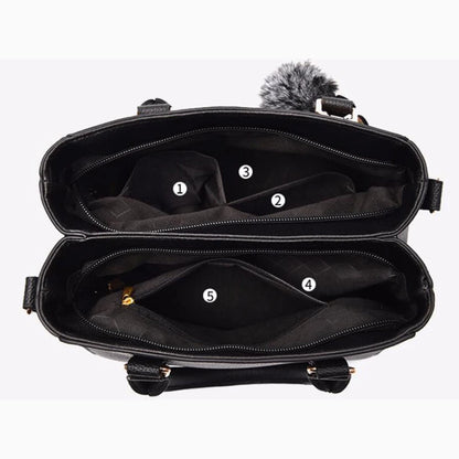 'Sac a Main' Ladies Embroidered Leather Messenger Handbag