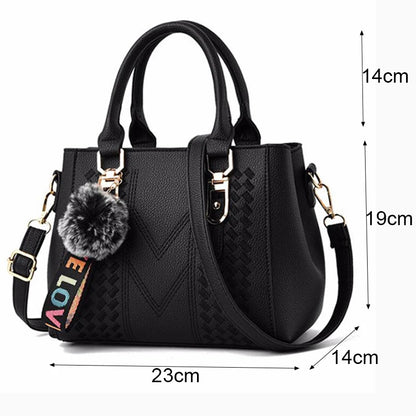 'Sac a Main' Ladies Embroidered Leather Messenger Handbag