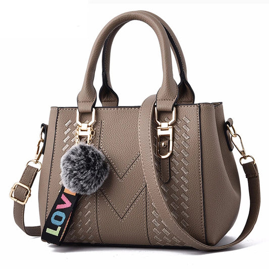 'Sac a Main' Ladies Embroidered Leather Messenger Handbag