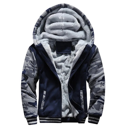Men's Camo Fleece Winter Jacket