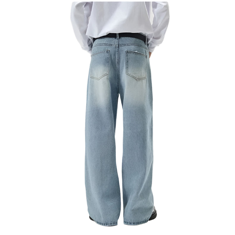 Men’s Vintage Denim Distressed Baggy Jeans