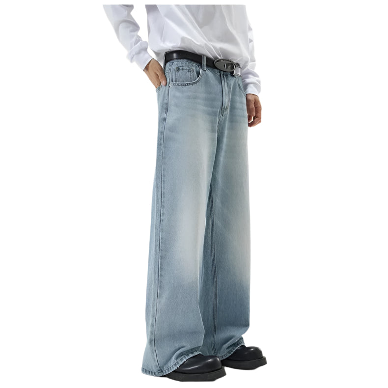 Men’s Vintage Denim Distressed Baggy Jeans