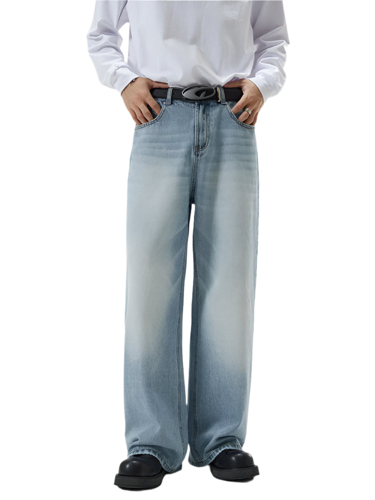 Men’s Vintage Denim Distressed Baggy Jeans