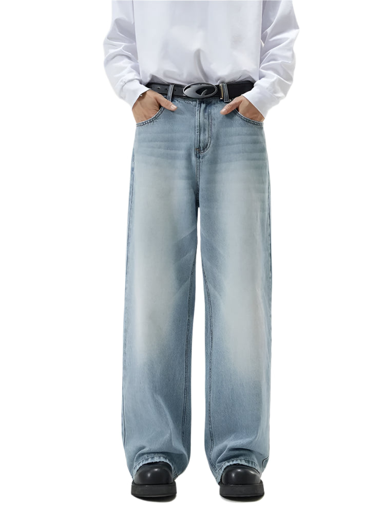 Men’s Vintage Denim Distressed Baggy Jeans