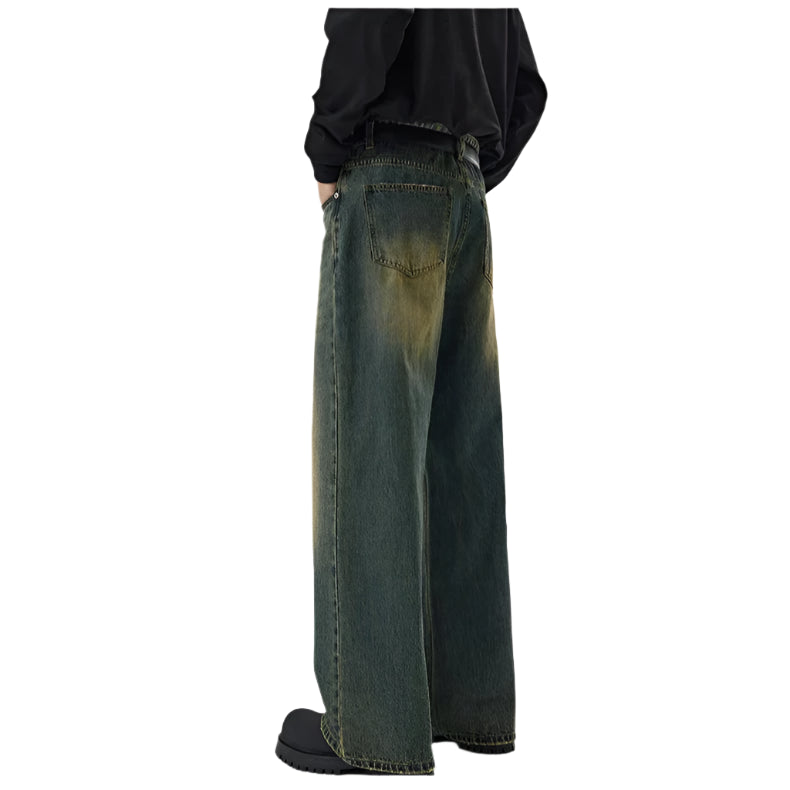 Men’s Vintage Denim Distressed Baggy Jeans